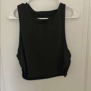 Forever 21 Black Cut Out Crop Tank Top